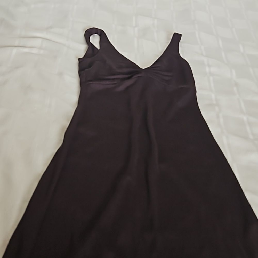 Talula Babaton Sweetheart Neckline, Straps Asymmetric Hem Midi Dress Brown XS - Picture 15 of 16